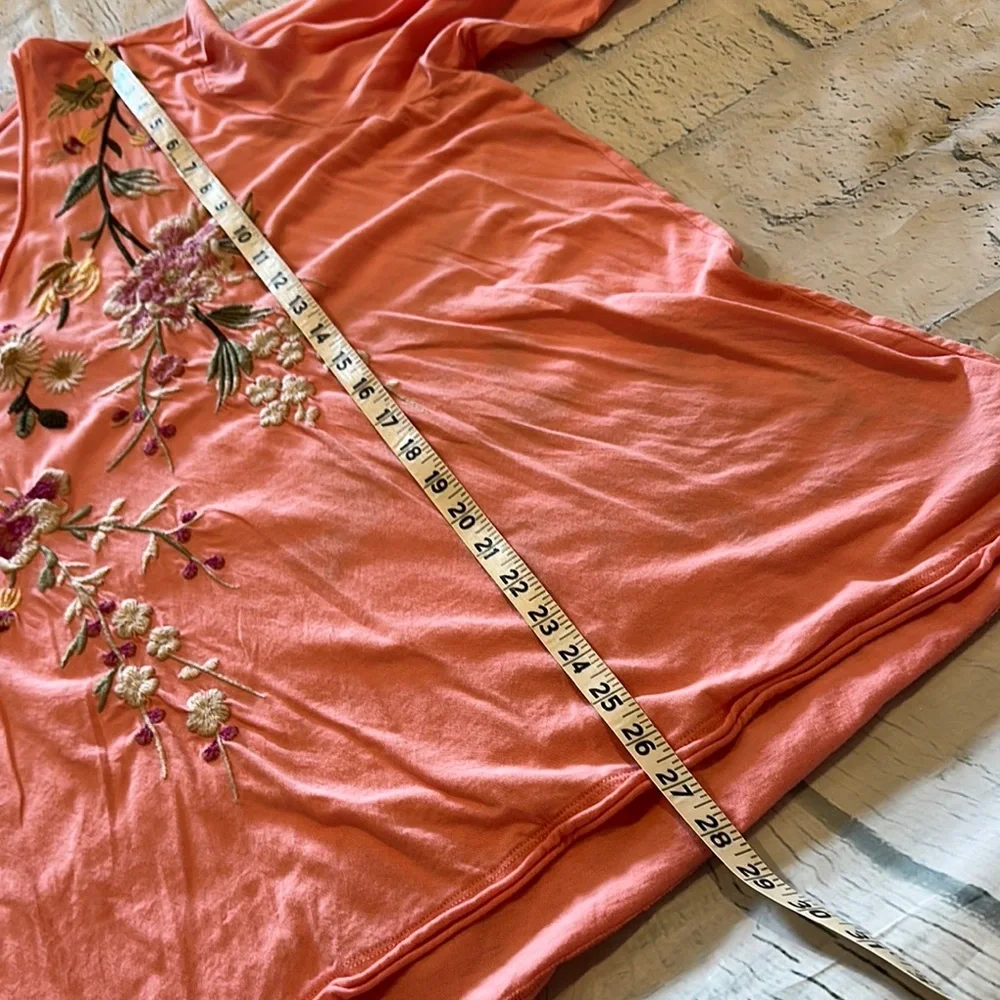Johnny Was peachy Pink Embroidered Tee - Picture 10 of 11